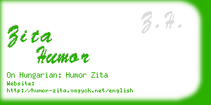 zita humor business card